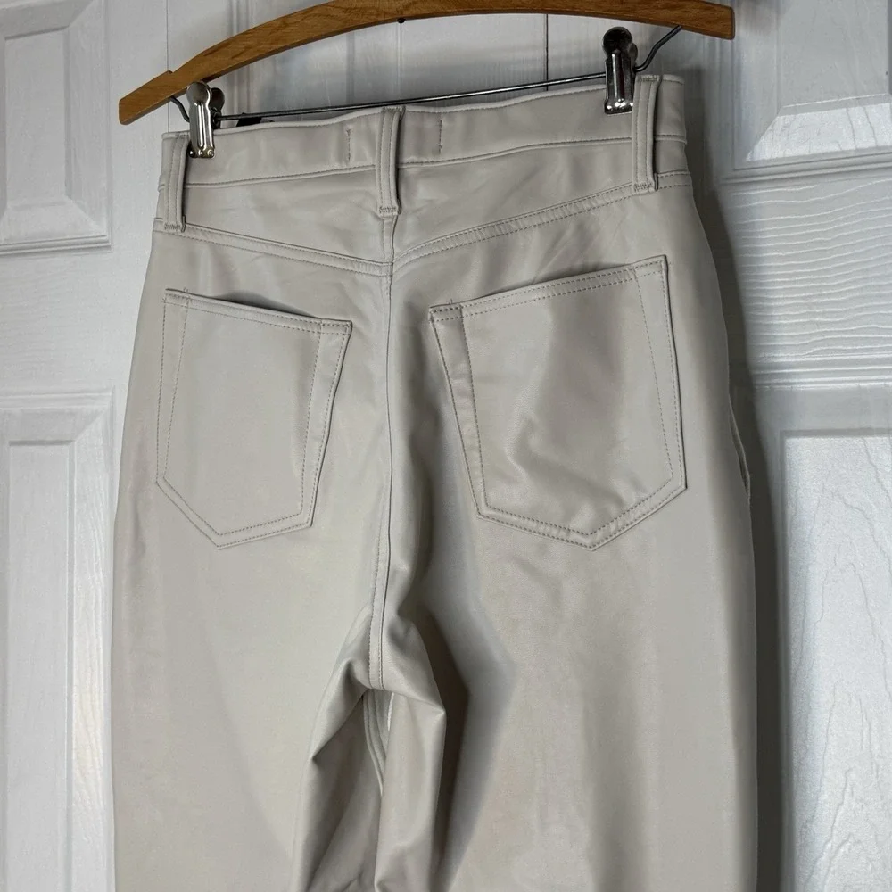 Abercrombie & Fitch Jeans Womens 27 Cream/leather Curve Love High Rise NWT $140‎